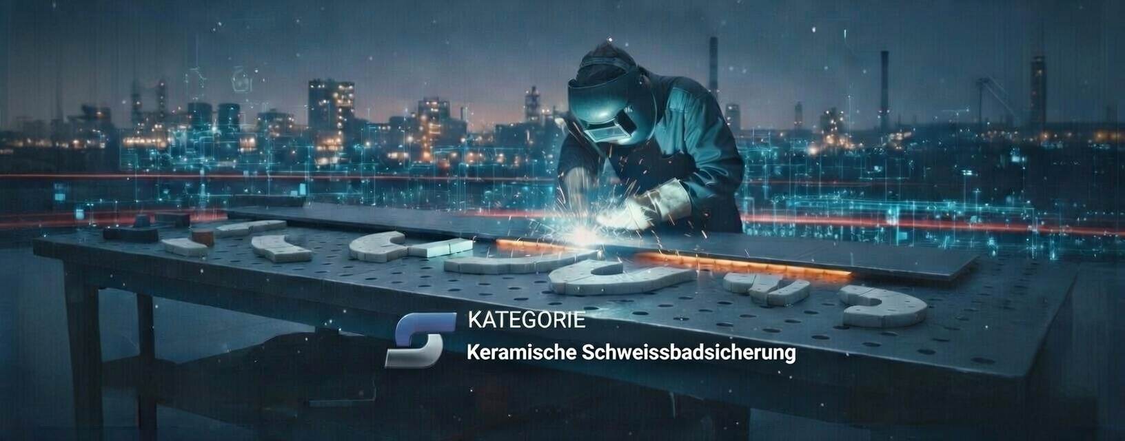 Keramische Schweißbadsicherung